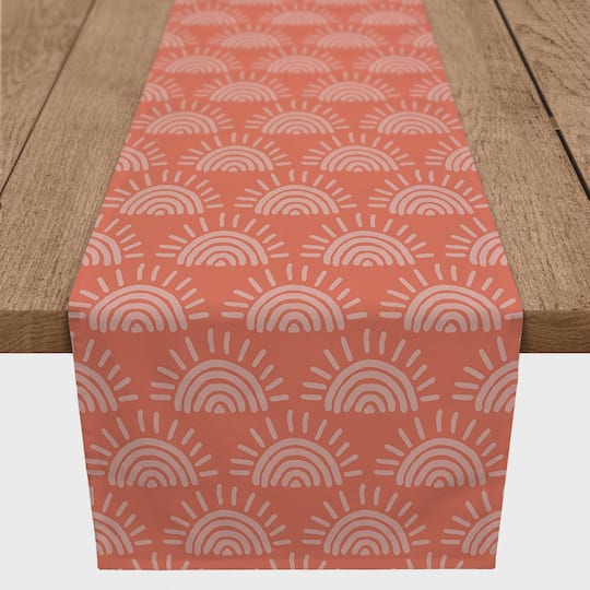 90" Sun Pattern Cotton Twill Runner